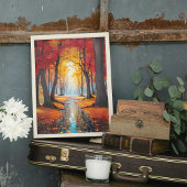 Outdoorfallszene Poster