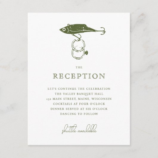 Outdoorfischen Lure Hook Hochzeitsraining Begleitkarte (Vorderseite)