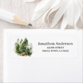 Outdoors Pine Tree Woods Address Label (Insitu)