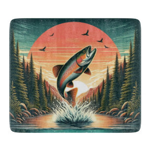 Outdoorsman-Forelle Natur Schneidebrett