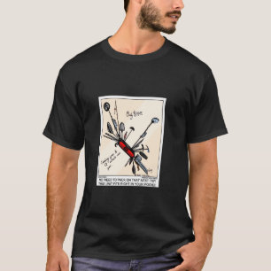 Outdoorsman-Multitool-Taschenmesser Jagdfischerei T-Shirt