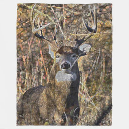 Outdoorsman-Weißwedelhirsch-Dollar-Jäger-Plüsch Fleecedecke