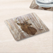 Outdoorsman-Western Primitive Scheunenbaum Rechteckiger Pappuntersetzer (angewinkelt)