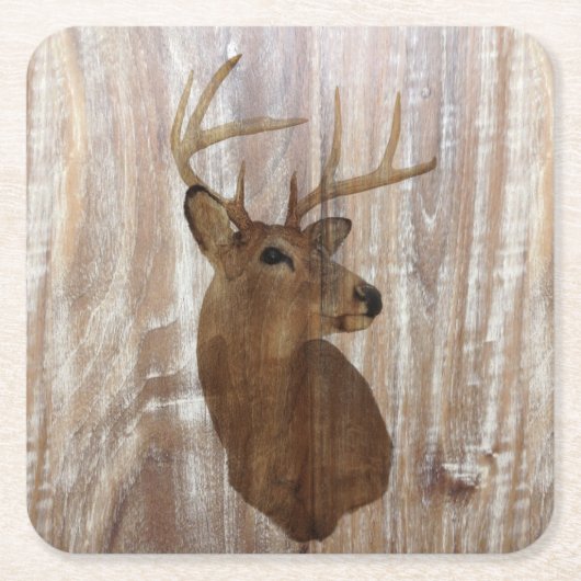 Outdoorsman-Western Primitive Scheunenbaum Rechteckiger Pappuntersetzer (Vorderseite)