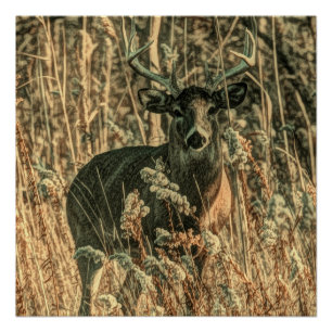Outdoorsman Wildnis Camouflage Poster