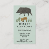 Outdoorsy Camp Wandern Adventure Javelinas Visitenkarte (Rückseite)