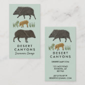 Outdoorsy Camp Wandern Adventure Javelinas Visitenkarte (Vorne/Hinten)