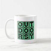Outdoorsy, Camper, Hiker oder Backpacker Kaffeetasse (Links)