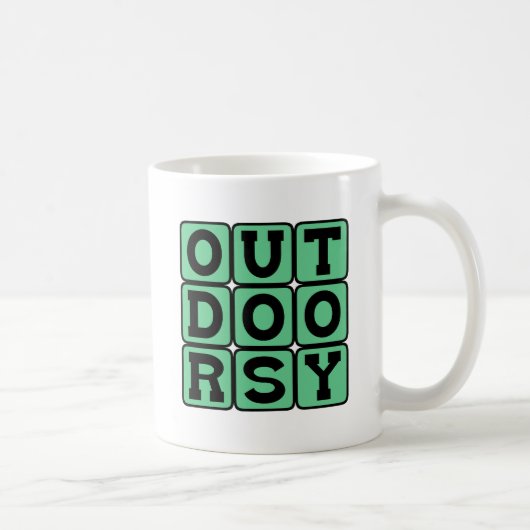 Outdoorsy, Camper, Hiker oder Backpacker Kaffeetasse (Rechts)