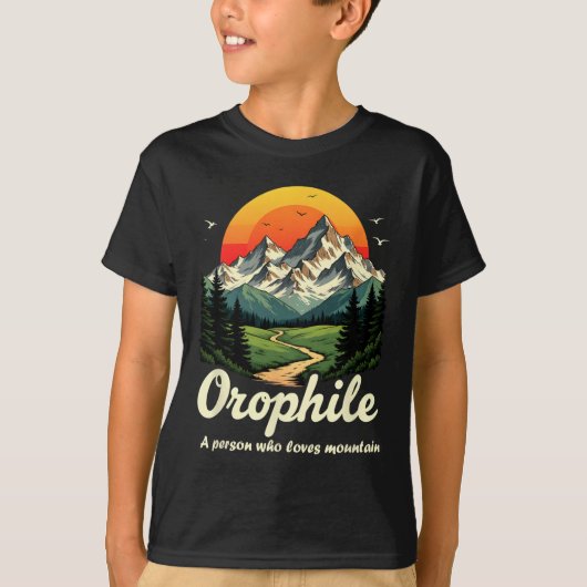 Outdoorsy Orophile Bedeutung Berg Lover Geschenke T-Shirt (Vorderseite)