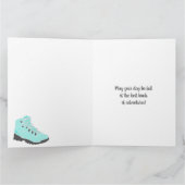 Outdoorwanderung und Camping-Zahnrad Personalisier Karte (Innenseite)