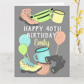 Outdoorwanderung und Camping-Zahnrad Personalisier Karte (Gelbe Blume)