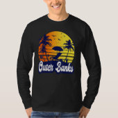 Outer Banks Carolina Sunset Beach Retro T-Shirt (Vorderseite)