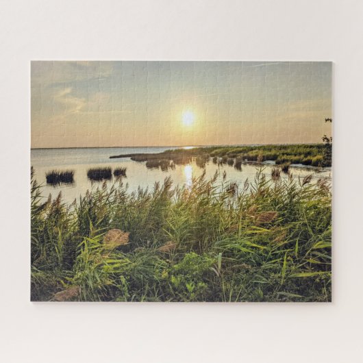 Outer Banks Duck North Carolina Sonnenuntergangs-P Puzzle (Horizontal)