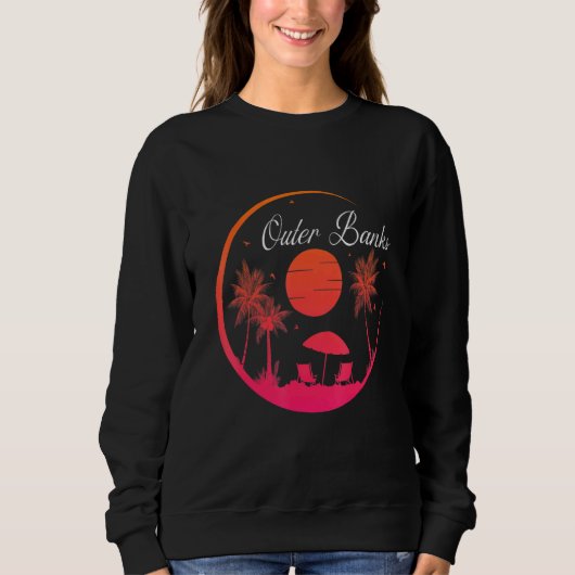 Outer Banks Islands Beaches Summer Sunset Sweatshirt (Vorderseite)