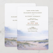 Outer Banks NC Hochzeit Einladung (Vorne/Hinten)