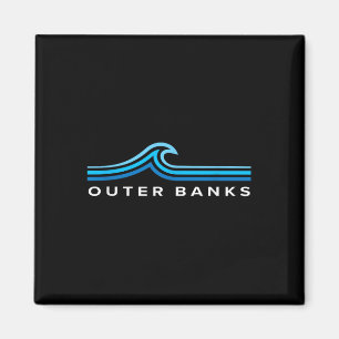 Outer Banks Nc Wellen Vintage Herren Damen Mädchen Magnet