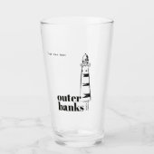 Outer Banks North Carolina Leuchtturm Bier Glas (Vorderseite)