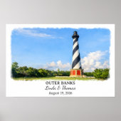 Outer Banks North Carolina Poster, Aquarell Poster (Vorne)