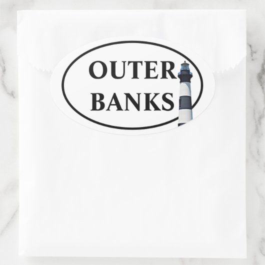 OUTER BANKS OVALER AUFKLEBER (Tasche)