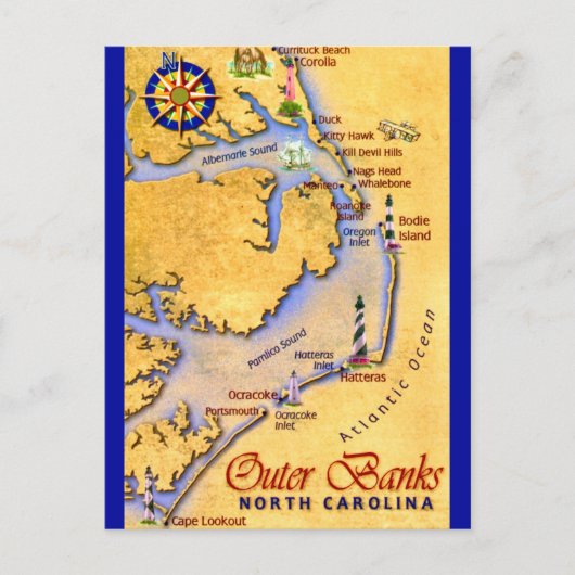 Outer Banks Postkarte (Vorderseite)