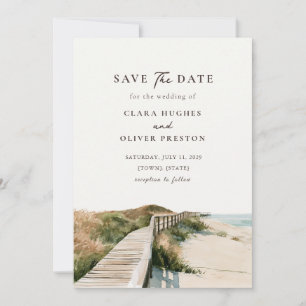 Outer Banks Strandhafer Sanddünen-Ufer Hochzeit Save The Date