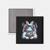 Outer Bunny Ostertag Rabbit Usa Fun Space Magnet (Vorderseite/Rückseite)