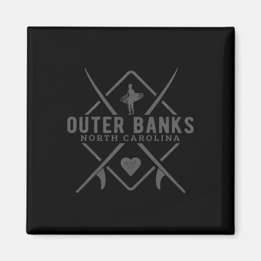 Outer Nks North Carolina Surfen Souvenir Outer Nk Magnet (Vorne)