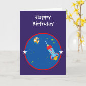 Outer Space 1 Birthday Card Karte (Gelbe Blume)