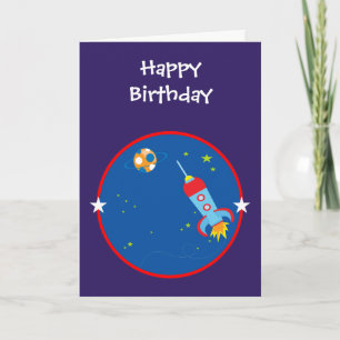Outer Space 1 Birthday Card Karte