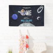Outer Space Astronaut 1st Birthday Banner (Insitu)