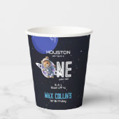 Outer Space Astronaut 1st Birthday Pappbecher (Vorderseite)