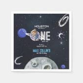 Outer Space Astronaut 1st Birthday Serviette (Vorderseite)