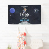 Outer Space Astronaut Any Age Birthday Banner (Insitu)
