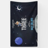 Outer Space Astronaut Any Age Birthday Banner (Vertikal)