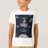 Outer Space Astronaut Birthday Kids T-Shirt (Vorderseite)