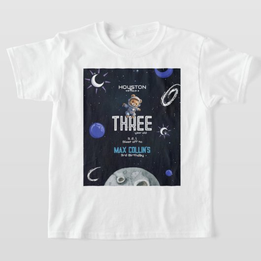 Outer Space Astronaut Birthday Kids T-Shirt (Ablage )