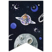Outer Space Astronaut Birthday Wimpelkette (Erste Fahne)