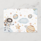Outer Space Astronaut Bücher für Baby Karte (Rückseite)