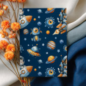 Outer Space Astronaut Cat Blast Off 1st Birthday Einladung