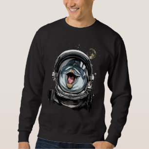 Outer Space Astronaut Delfin Meer Leben Galaxie Ma Sweatshirt