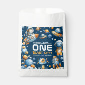 Outer Space Astronaut Katze Blast Off 1. Geburtst Geschenktütchen (Vorderseite)
