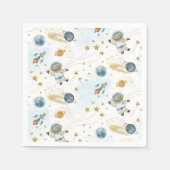 Outer Space Astronaut Pattern Serviette (Vorderseite)