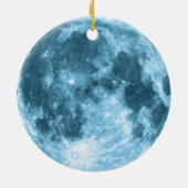 Outer Space Astronomy Astronaut Custom Name Moon Keramik Ornament (Hinten)