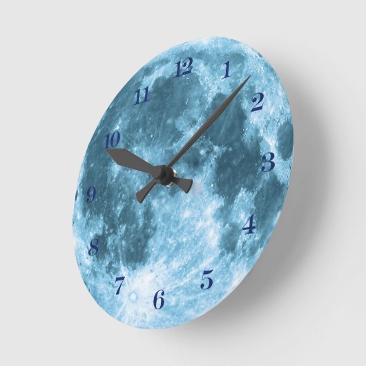 Outer Space Astronomy Astronaut Nursery Moon  Runde Wanduhr (Winkel)