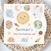 Outer Space Birthday First Trip Birthday Paper Serviette