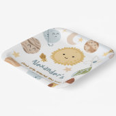 Outer Space Birthday First Trip Birthday Pappteller (Gewinkelt)