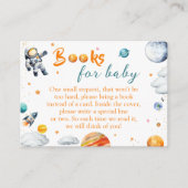 Outer Space Books for Baby Astronaut Theme Shower Begleitkarte (Vorderseite)