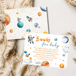 Outer Space Books for Baby Astronaut Theme Shower Begleitkarte