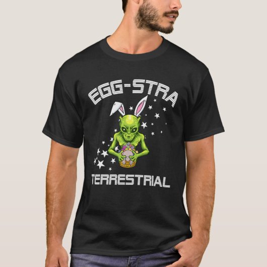 Outer Space Eggs Extra Terrestial Alien Easter Egg T-Shirt (Vorderseite)